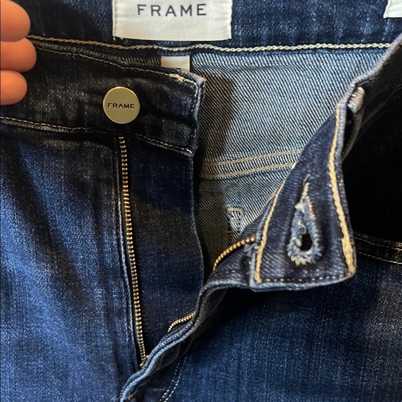Frame Dark Wash Le Beau Crop Denim Jeans size 27 - Picture 3 of 13